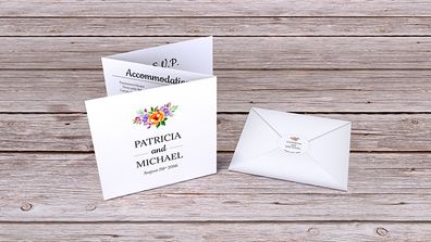 Floral Trifold Wedding Invites