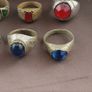 15 Antique Brass Rings Mixed Vintage Collectible Jewelry Lot Image 3
