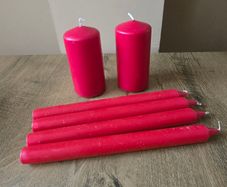 6 red candles Christmas