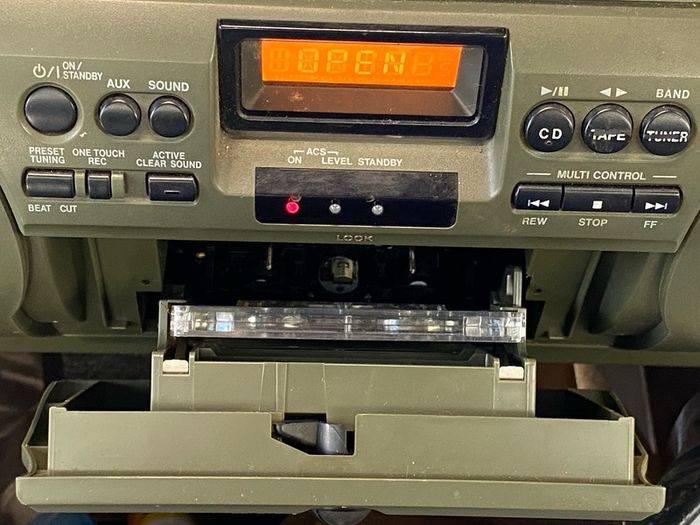 Vintage Dark Green JVC Boombox CD System RV-B90AG