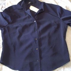 ladies navy blouse