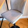 Solid Oak Bar Table with 2 Upholstered Bar Stools Image 4