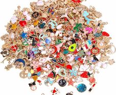 350Pcs Wholesale Bulk Lots Jewelry Making Charms Assorted Pendants for DIY Necklace Bracelet Earring Craft Supplies (MULTIPLE COLOURS AVAILABLE)