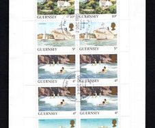 1980 Guernsey 50p Definitive Stamp Booklet Pane (ex SB31) Bailiwick Views Series First Day Cover (FDC)