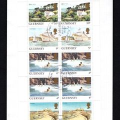 1980 Guernsey 50p Definitive Stamp Booklet Pane (ex SB31) Bailiwick Views Series First Day Cover (FDC)