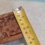Vintage SMALL Wood TRINKET Box Hinged Carved Image 5