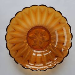 Vintage Amber Glass Bowl