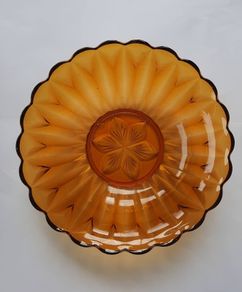 Vintage Amber Glass Bowl