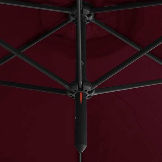Double Parasol with Steel Pole Azure Blue 600x300 cm
