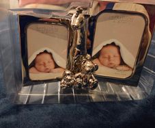 Double baby photo frame