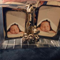 Double baby photo frame