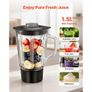 Stand Mixer, 7.8 L Electric Kitchen Mixer, 1500W Dough-Mixer, 6+P Speeds Tilt-head Food-Mixer with 1.5 L Blender Cup, Stainless Steel Bowl, Dough Hook, Whisk, Beater, for Baking, Mixing, Black Image 5