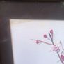 Bamboo style frames on hand painted birds on silk, stunning, collectible, signed. D18 Image 4