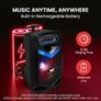 Portable PA System, Active Speakers, Powered Speakers 400W Rechargeable Outdoor Bluetooth Speaker- w/ 18 Subwoofer 1 Tweeter, Microphone and Speaker, PartyBox Lights, Recording, USB/SD/Radio Image 4