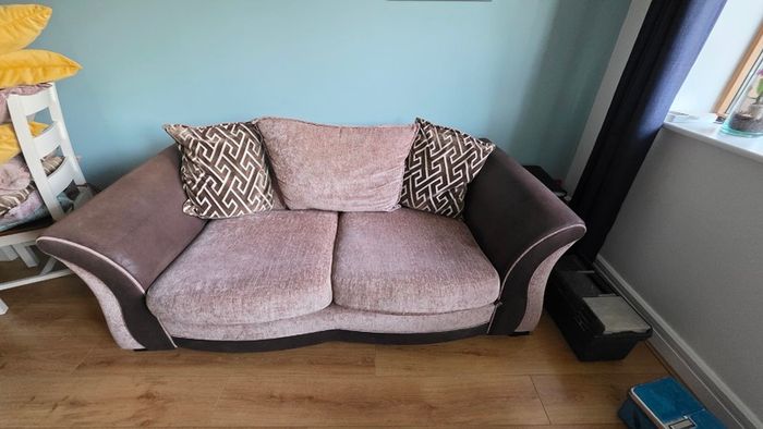 Furniture couch, mirrors, light fittings