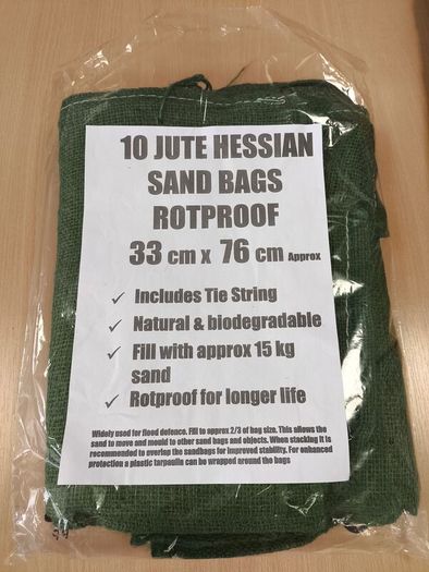 Sandbags Rot Proof Hessian 33cm x 76cm (13'x30')