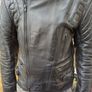 Leather Biker Jacket: Size Medium. Image 6