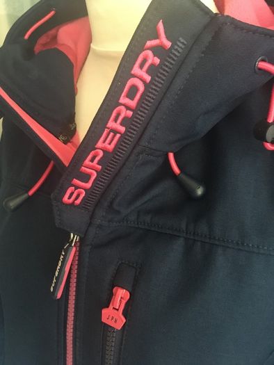 2 for 1 offer - SuperDry Navy - Fleece lined Jacket and Free Burgundy Premium Knitwear Jumper - Size S
