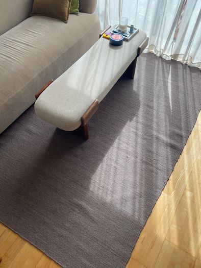 Brown Woven Wool Rug