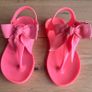 Country Road Neon Pink Bow Jelly girls sandals with bow EU24 BNWOT Image 2