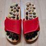New reflexology massage slippers with stones  red Image 3