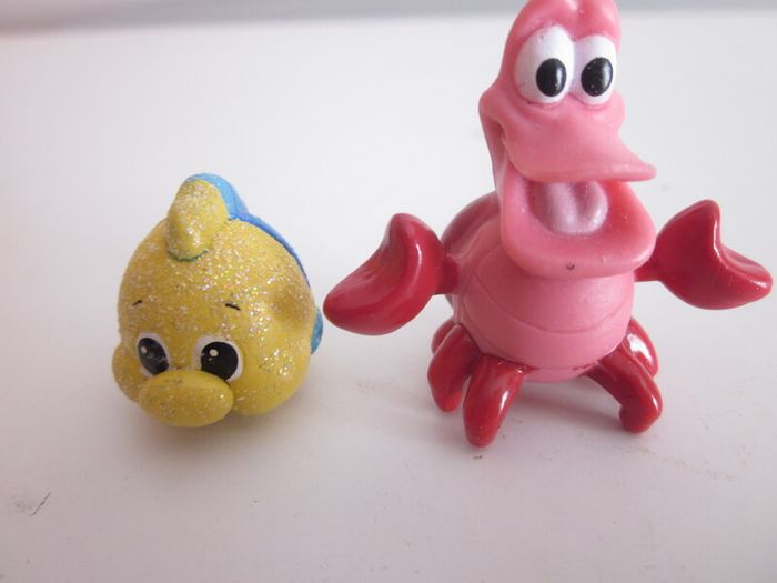 Disney Little Mermaid Flounder and Sebastian Mini Figures