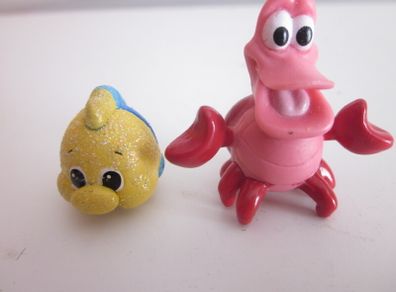 Disney Little Mermaid Flounder and Sebastian Mini Figures