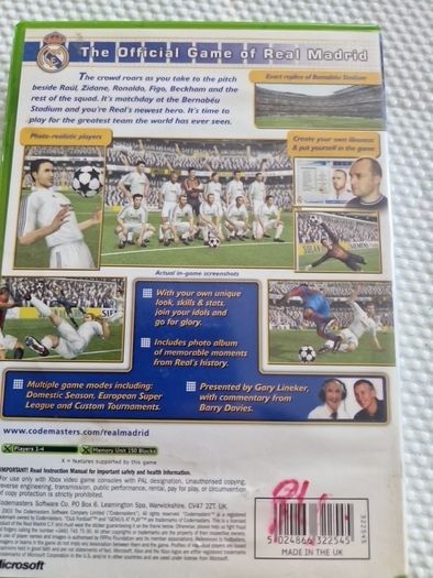 Real Madrid 2003 2004 Season Club Football Xbox Original games Original