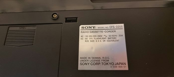 From 1989 Rare Sony CFS-D20S Radio Cassette Stereo Recorder, perfect working order.