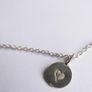 Vintage Sterling Silver 925 Single Heart Bracelet length 7" - 1g Image 7