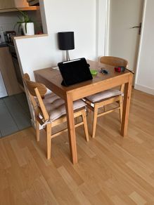 Wooden kitchen table