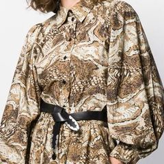 GANNI tiger's eye shirt