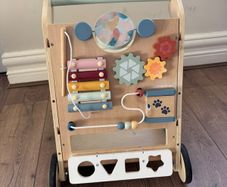 Wooden baby walker