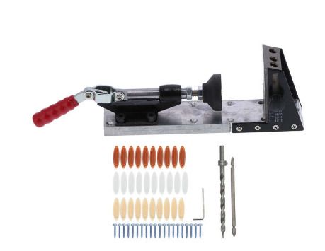 BRAND NEW Movable Pocket Hole System Jig Master Blind Hole Drilling Template Guide Kit Woodworking Set Woodworking Fixture