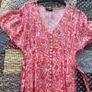 QED London boho hippie pink orange and yellow paisley floral maxi dress Image 4