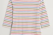 BNWT Seasalt Cornwall Sailor Top 3/4 Sleeve Striped Organic Cotton