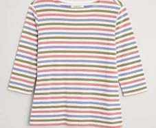 BNWT Seasalt Cornwall Sailor Top 3/4 Sleeve Striped Organic Cotton