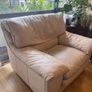 NATUZZI cream leather couch and armchair (very good condition) Image 2