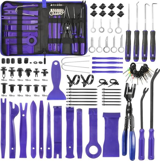 NEW SALE | 342Pcs Trim Removal Tool Kit, Car Panel Door Audio Radio Stereo Removal Tools, Auto Push Pin Bumper Retainer Clip Set/Fastener Terminal Remover Tool/Car Upholstery Repair Pry Kit Auto Clip Plier