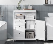 Bathroom Cabinet with drawers and door   White FREE DELIVERY