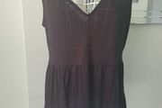 black peplum top