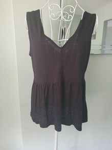black peplum top