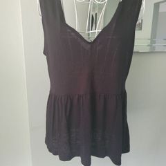 black peplum top