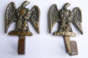Vintage Miniature Brass Eagle Hooks for hanging a Saber or other military items