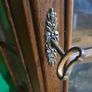 Vintage Wooden Display wall cabinet with key Image 3