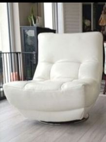 leather swivel armchair