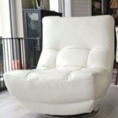 leather swivel armchair