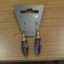 Gift set:Pilgrim Gold plated necklace and earring set with plum/lilac precious stone design pendants Image 7