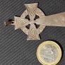 Vintage ISJ STERLING IRISH Celtic Cross pendant Image 3