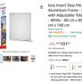 tesa Insect Stop FALT Foldable Aluminium Frame - Fly Screen with Adjustable Telescopic Frame - White - 80 cm x 80 cm to 140 cm x 140 cm Image 6